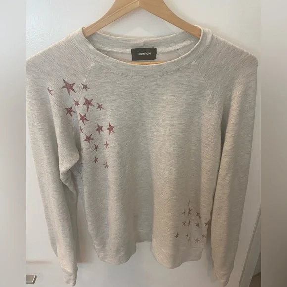 Monrow Raglan Faded Stars Sweatshirt - Picture 4 of 7